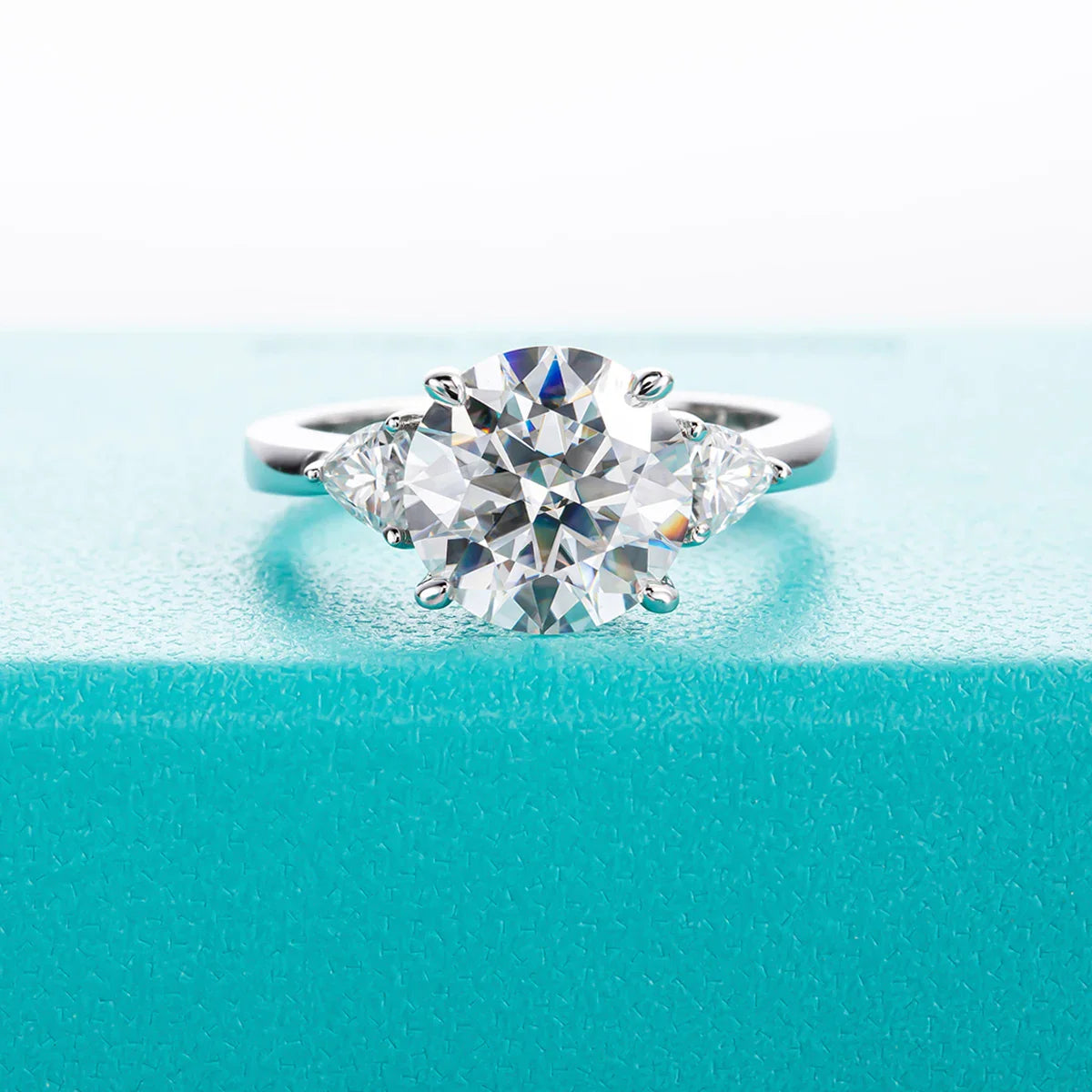 4.6 Carat D Color Moissanite Engagement Wedding Ring